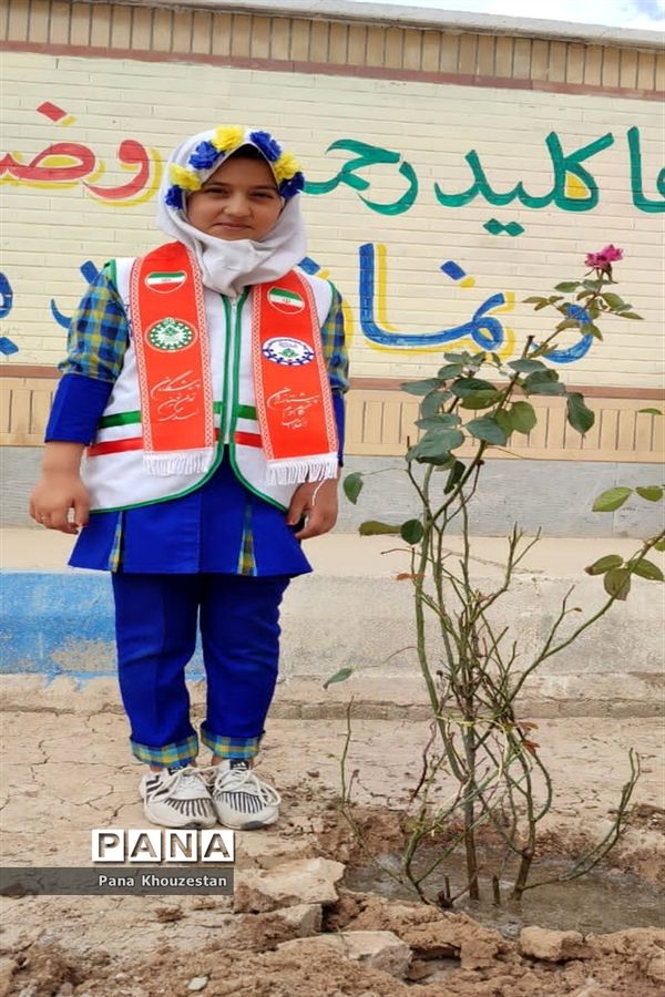 آیین روز درختکاری در مدارس عشایری استان خوزستان