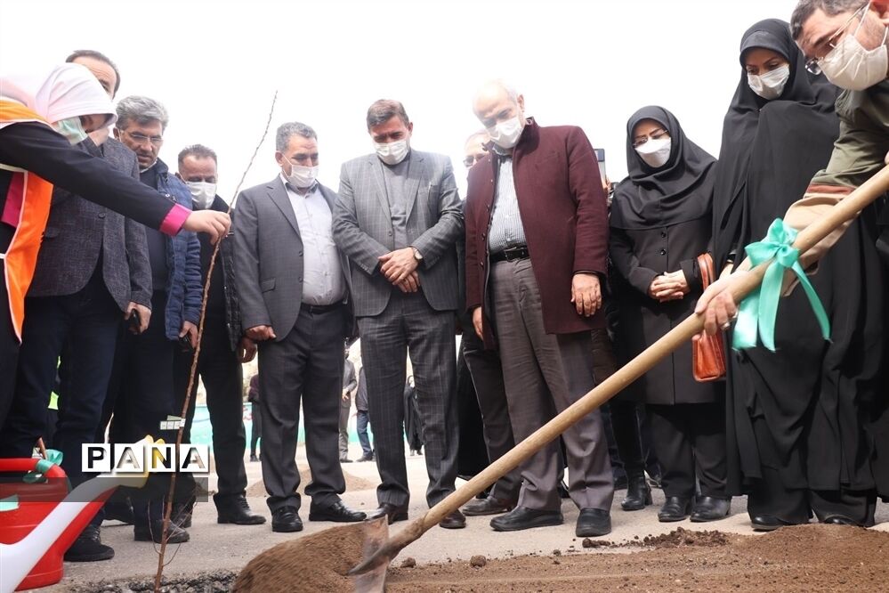 کاشت نهال میوه در روز درختکاری