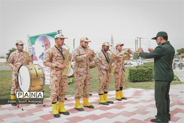 رونمایی از تندیس شهید سپهبد حاج قاسم سلیمانی در شهرستان امیدیه
