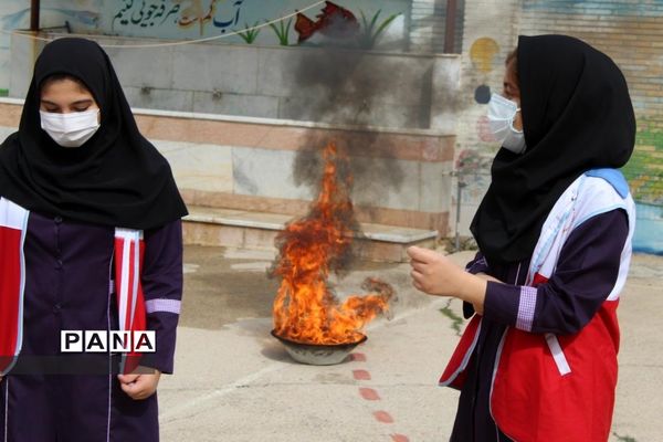 مانور آموزش مخاطرات چهارشنبه‌سوری، دبیرستان دخترانه تیزهوشان یاسوج