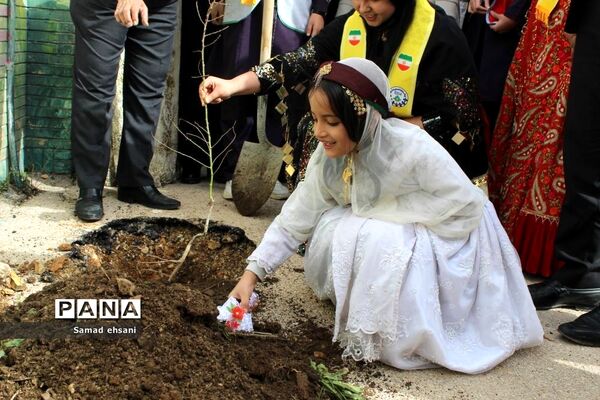 کاشت نهال به مناسبت هفته درختکاری توسط دانش‌آموزان پیشتاز کهگیلویه و بویراحمد