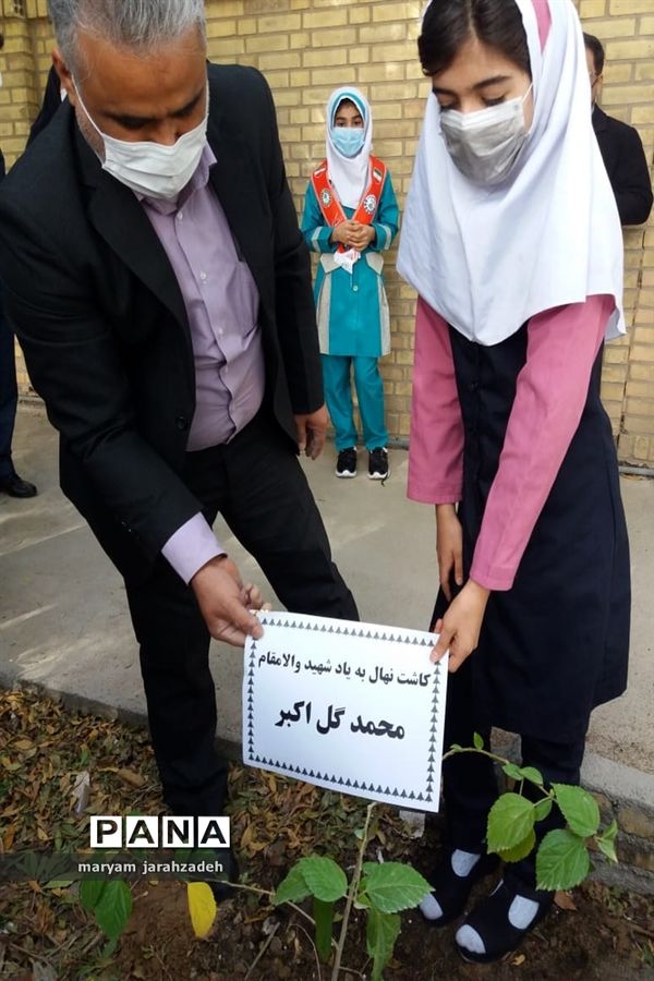 آیین درختکاری به یاد شهدا در مدارس دزفول