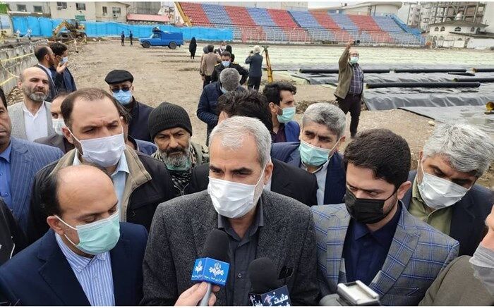 بازدید نماینده ویژه رئیس‌جمهور از مراحل طرح اصلاح ورزشگاه شهید وطنی قائم‌شهر