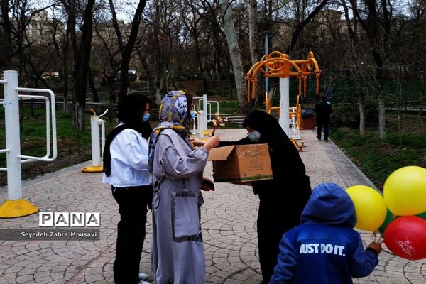 پویش «حال خوب» توسط دانش آموزان منطقه ۱۳ در بوستان قیطریه