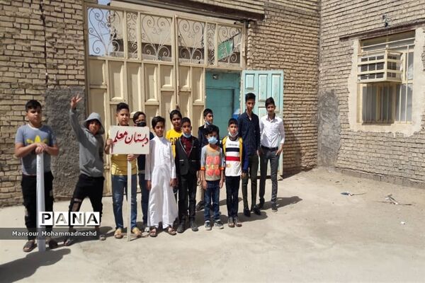 شرکت مهدی یاوران مدارس حمیدیه در مراسم نماز جمعه