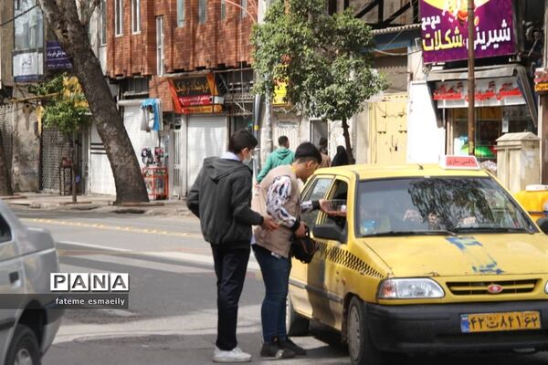 راهپیمایی دانش‌آموزی مهدی یاوران به مناسبت نیمه شعبان در ساری