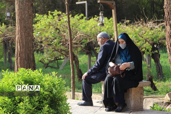 فضای زیبای باغ دولت‌آباد یزد در ایام نوروز