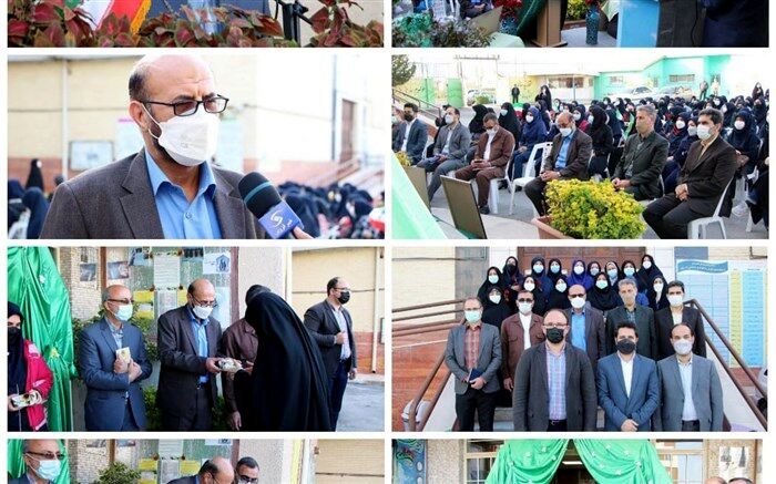 مراسم نمادین آغاز آموزش‌های حضوری مدارس در قزوین