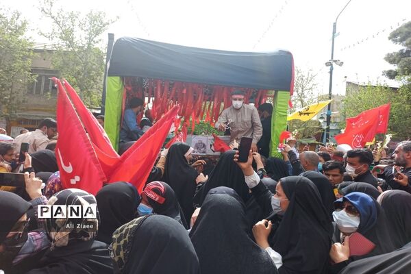 مراسم تشییع پیکر شهید محمد اصلانی در مشهد