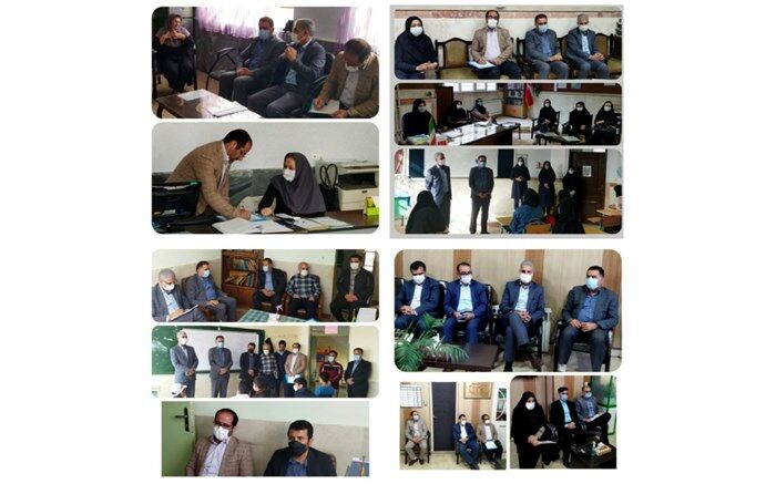 بازدید مسئولان اداره کل آموزش وپرورش قزوین از  روند آموزش حضوری مدارس استان