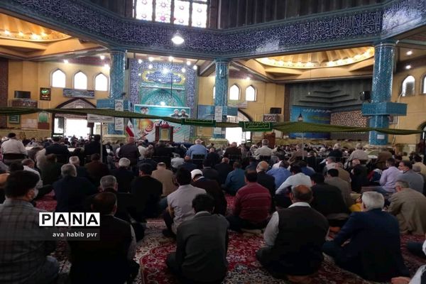 اقامه نمازجمعه در دومین هفته ماه مبارک رمضان در شهر محمدیه (قزوین)