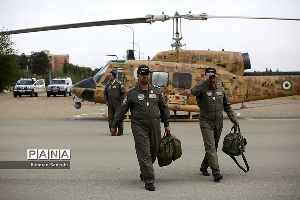 تمرین رژه بالگردی هوانیروز ارتش