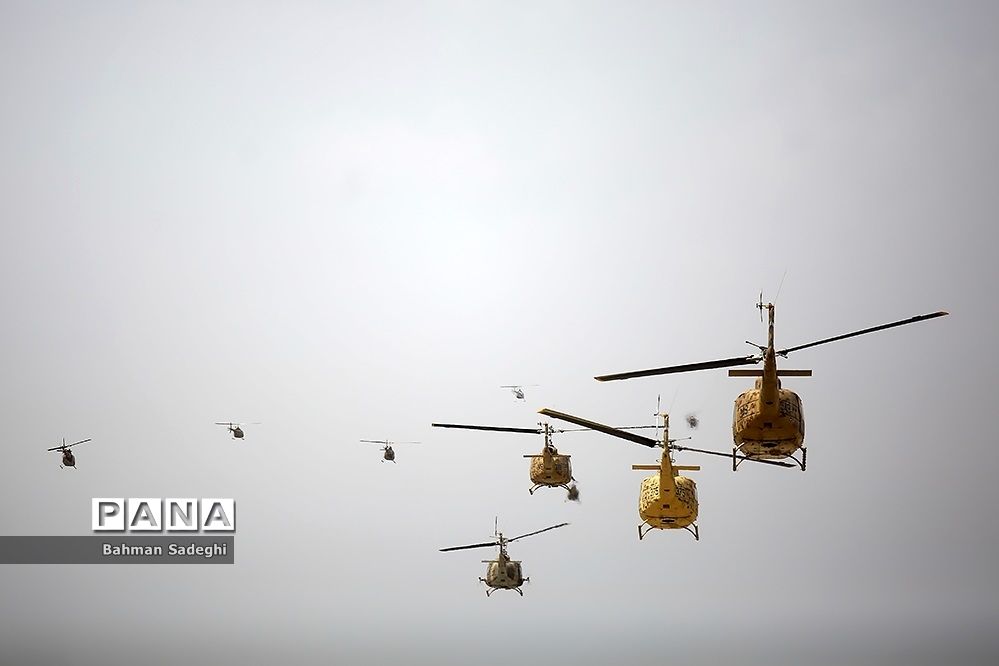 تمرین رژه بالگردی هوانیروز ارتش