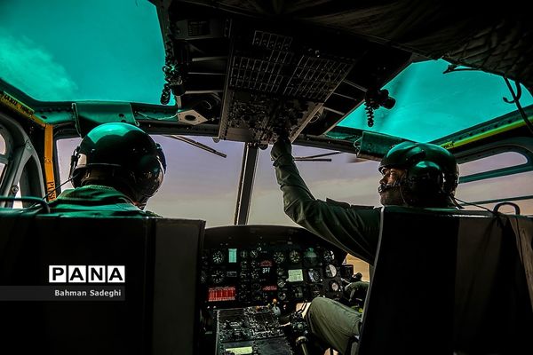 تمرین رژه بالگردی هوانیروز ارتش