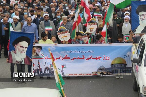 بانگ استکبارستیزی مردم در خیابان‌های بهنمیر پیچید