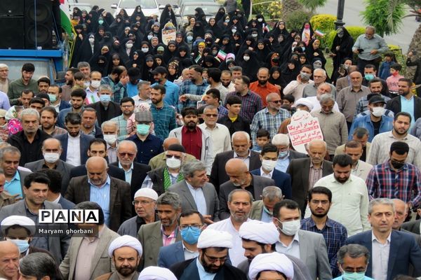 بانگ استکبارستیزی مردم در خیابان‌های بهنمیر پیچید