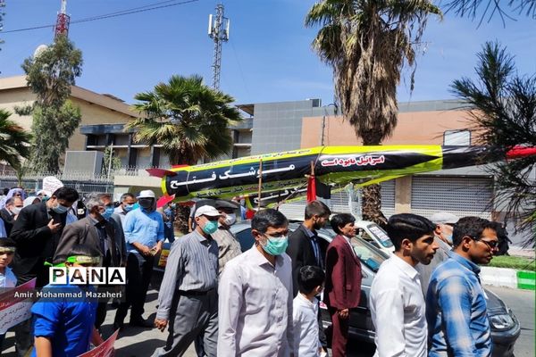 شور و اشتیاق حضور دانش‌آموزان زاهدانی در راهپیمایی روز قدس