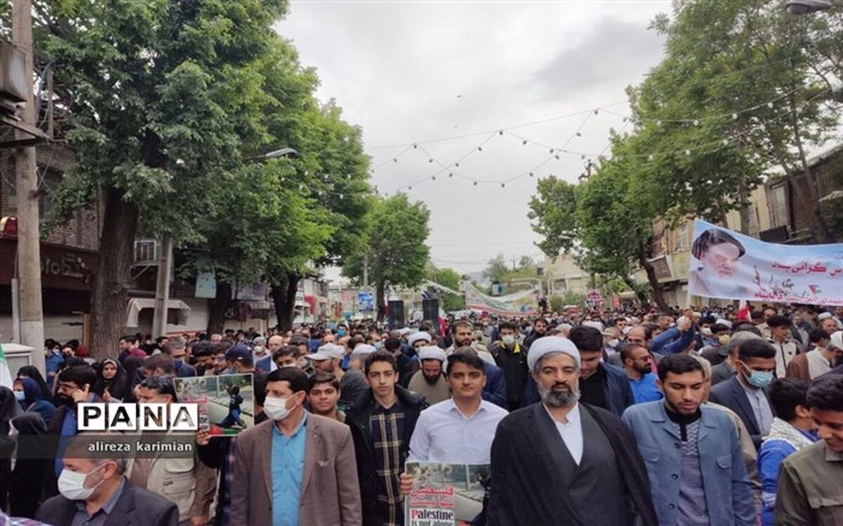 راهپیمایی روز قدس در بهنمیر/فیلم