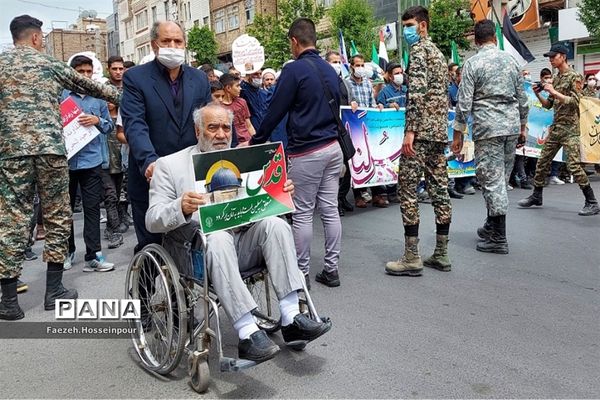 حضور پرشور نسل انقلابی مردم بهارستان‌دو در راهپیمایی روز قدس