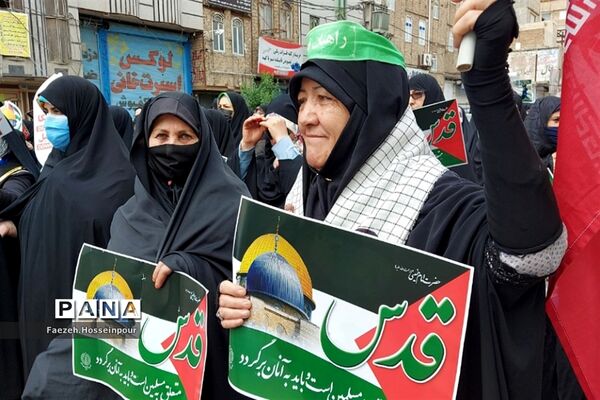 حضور پرشور نسل انقلابی مردم بهارستان‌دو در راهپیمایی روز قدس