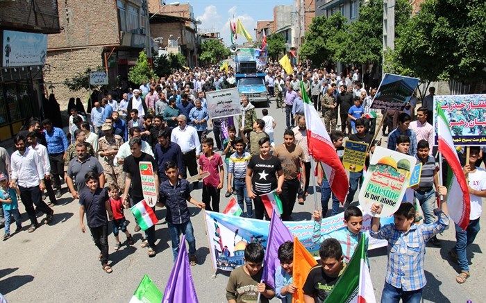 مشارکت دانش‌آموزان ساروی در روز قدس