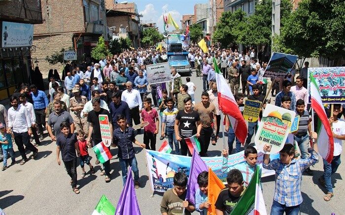 مشارکت دانش‌آموزان ساروی در روز قدس