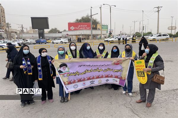 حضور پرشور و حماسی جامعه فرهنگیان ناحیه یک اهواز در راهپیمایی روز جهانی قدس