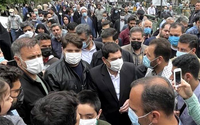 حضور معاون اول رئیس‌جمهوری در راهپیمایی روز‌ قدس