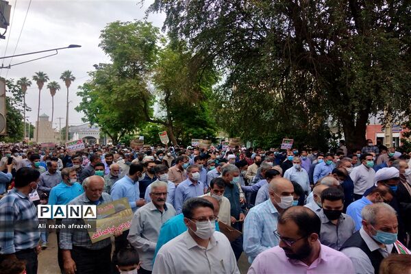 حماسه باشکوه مردم اندیمشک در راهپیمایی روزقدس