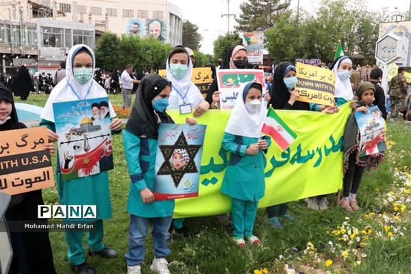 حماسه حضور مردم آباده در حمایت از مردم مظلوم فلسطین