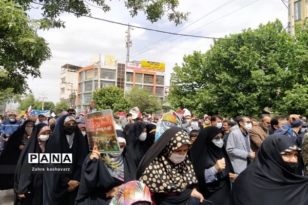 خروش مردم شهرستان بویراحمد در حمایت از مقاومت فلسطین