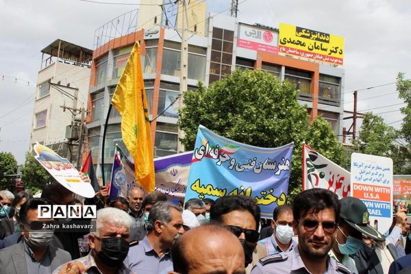 خروش مردم شهرستان بویراحمد در حمایت از مقاومت فلسطین