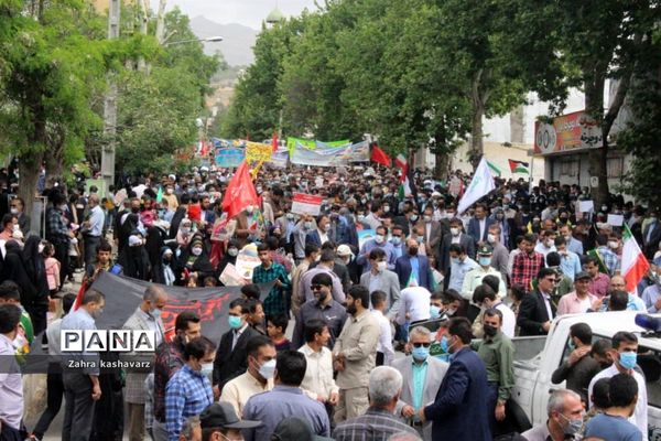 خروش مردم شهرستان بویراحمد در حمایت از مقاومت فلسطین