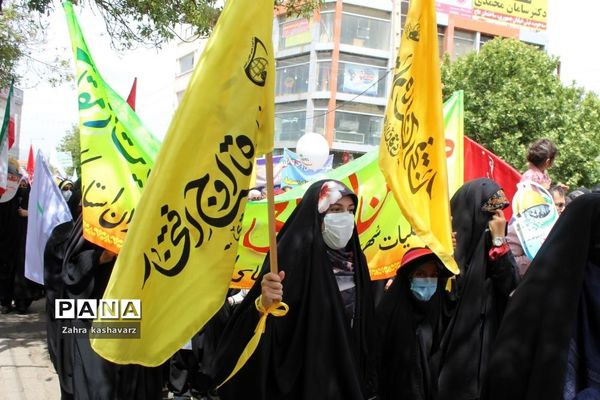 خروش مردم شهرستان بویراحمد در حمایت از مقاومت فلسطین