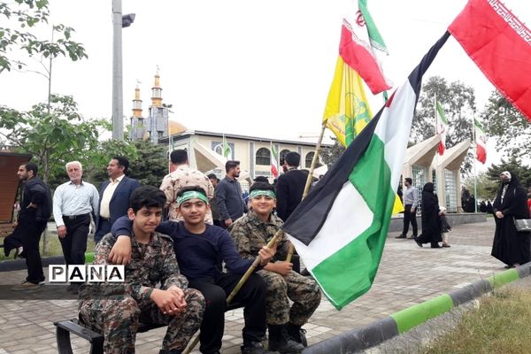 فریاد مرگ بر اسرائیل در محمودآباد طنین انداز شد