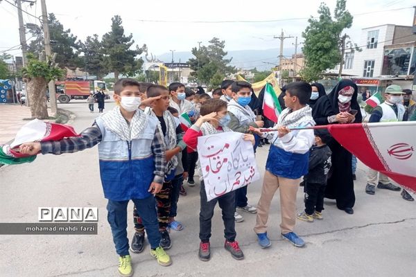 حضور گسترده دانش‌آموزان تشکیلات پیشتازان در راهپیمایی روز قدس