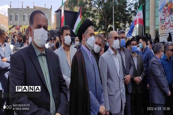 حضور پیشتازان شهرستان بیرجند در راهپیمایی روز قدس