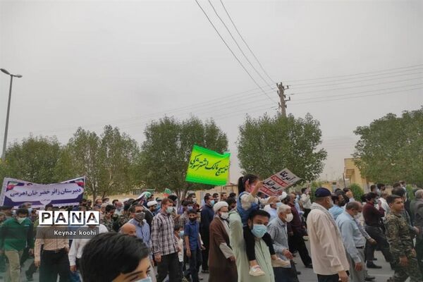 راهپیمایی روز جهانی قدس در اهرم تنگستان