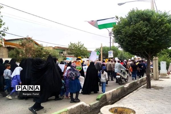 راهپیمایی روز قدس در شهرستان جعفرآباد قم