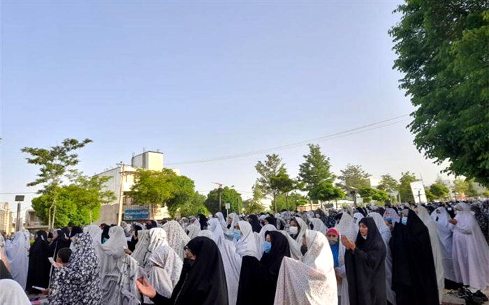 حضور بالای بانوان کهگیلویه و بویراحمد در نماز عید فطر