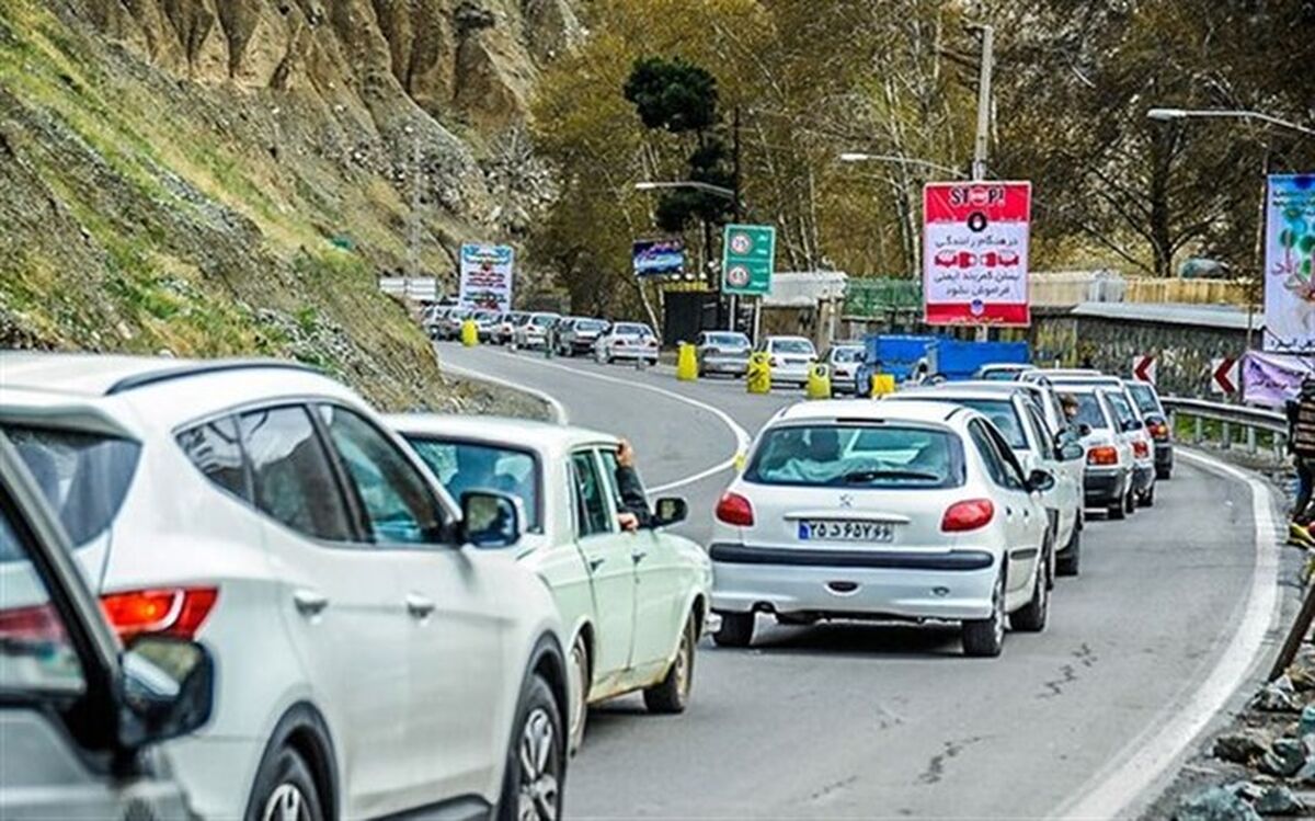 ترافیک سنگین در مسیر شمال به جنوب محور چالوس 