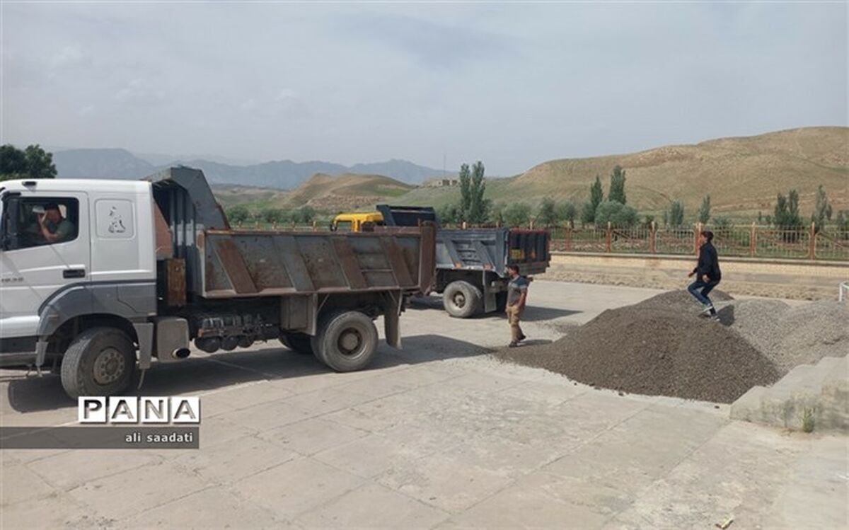 آغاز عملیات اجرایی زمین چمن مصنوعی آموزشگاه شهید ایرانپور شهر لایین