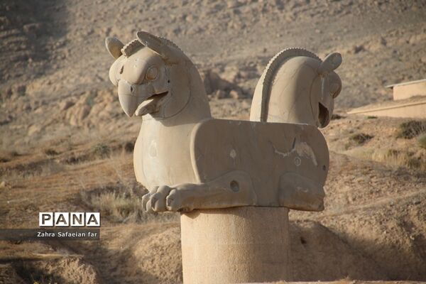 بازدید گردشگران از تخت جمشید در روز شیراز