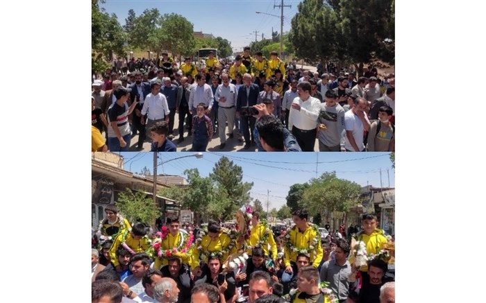 استقبال فیروزه‌ای‌ها از قهرمانان کشتی نونهالان کشور