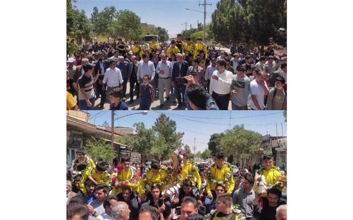 استقبال فیروزه‌ای‌ها از قهرمانان کشتی نونهالان کشور
