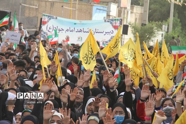 اجتماع چند هزار نفری سرود سلام فرمانده شهرستان بهبهان