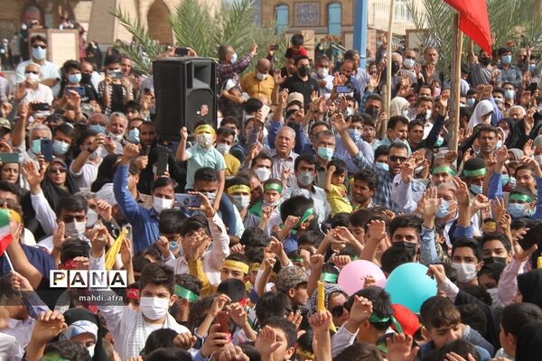 اجتماع چند هزار نفری سرود سلام فرمانده شهرستان بهبهان