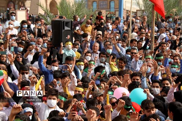 اجتماع چند هزار نفری سرود سلام فرمانده شهرستان بهبهان