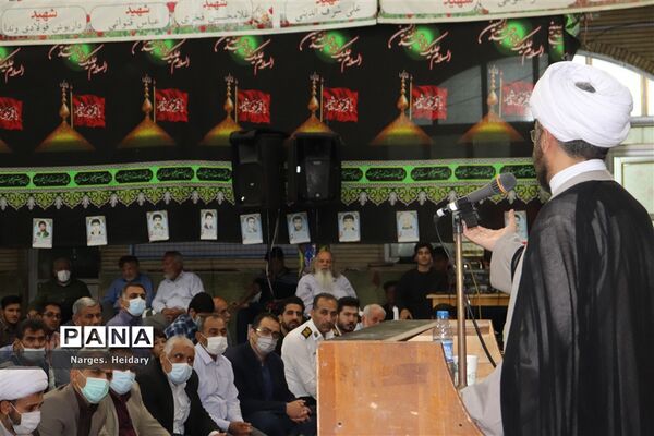 مراسم وداع با پیکر شهید گمنام‌ تازه تفحص شده در امیدیه