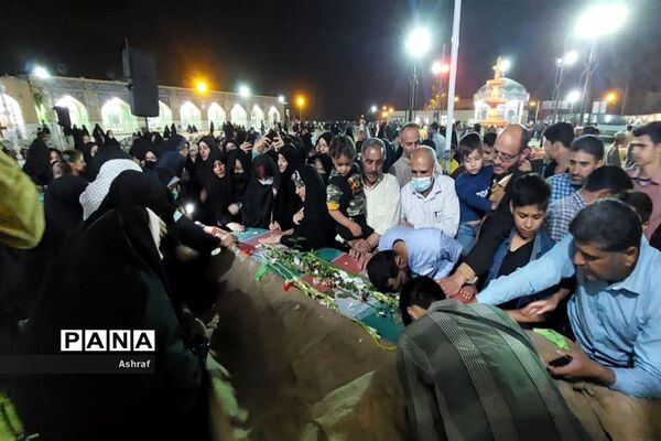 مراسم تشییع شهدای گمنام در استان مقدس امام‌زاده سلطان سید علی (ع ) نایین